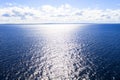 Aerial view of a crystal clear sea water texture. View from above Natural blue background. Blue water reflection. Blue ocean wave. Royalty Free Stock Photo