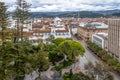 Aerial view of Cuenca city and Park Calderon - Cuenca, Ecuador Royalty Free Stock Photo