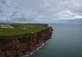 Aerial view of the Cumbria Coast and St bees Ligthouse in northern England