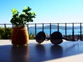 Aerial view of Cunda Island from windmills,Turkey