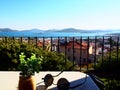 Aerial view of Cunda Island from windmills,Turkey