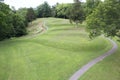 Aerial View of the Curves of the Serpent mound Royalty Free Stock Photo