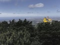 Aerial view of Da Pena Palace in Sintra. Lisbon. Portugal Royalty Free Stock Photo