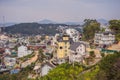 Aerial view of Dalat city. The city is located on the Langbian Plateau in the southern parts of the Central Highlands