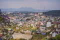 Aerial view of Dalat city. The city is located on the Langbian Plateau in the southern parts of the Central Highlands