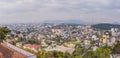 Aerial view of Dalat city. The city is located on the Langbian Plateau in the southern parts of the Central Highlands