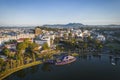 Aerial view of Dalat city. The city is located on the Langbian Plateau Royalty Free Stock Photo