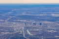 Aerial view of the Dallas city downtown cityscape Royalty Free Stock Photo