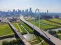 Aerial view of the Dallas downtown cityscape Royalty Free Stock Photo