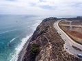 Aerial view of Dana Point coastline and road, California - USA Royalty Free Stock Photo