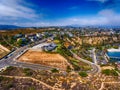 Aerial view of Dana Point coastline and road, California - USA Royalty Free Stock Photo