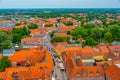 Aerial view of Danish town Ribe Royalty Free Stock Photo