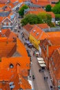 Aerial view of Danish town Ribe Royalty Free Stock Photo