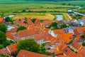 Aerial view of Danish town Ribe Royalty Free Stock Photo