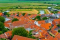 Aerial view of Danish town Ribe Royalty Free Stock Photo