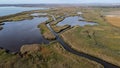 Aerial View of Danube Delta Royalty Free Stock Photo