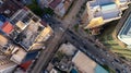 Aerial top view of skyscrapers and roads in Dar es Salaam, Tanzania Royalty Free Stock Photo