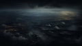 Eerily Realistic Aerial View Of Dark Sky Filled With Clouds