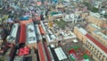 AERIAL view of Dashashwamedh Ghat, Kashi Vishwanath Temple and Manikarnika Ghat Manikarnika Ghat Varanasi India