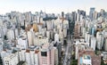 Aerial view of 9 de Julho avenue in Sao Paulo city