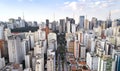 Aerial view of 9 de Julho avenue in Sao Paulo city