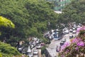 Aerial View of 9 de Julho Avenue, Sao Paulo, Brazil