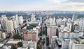 Aerial view of Nove de Julho avenue in Sao Paulo city