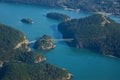 Aerial View of Deception Pass Bridge Royalty Free Stock Photo