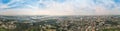 Panorama of 360 degrees of the National Botanical Garden in Kiev. Aerial view Royalty Free Stock Photo