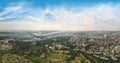 Panorama of 360 degrees of the National Botanical Garden in Kiev. Aerial view Royalty Free Stock Photo