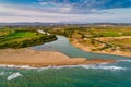 Aerial view of the delta of the river Alpheios in the Peloponnese