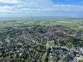 Aerial view on Den Burg, Texel