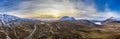 Aerial view of Derryveagh Mountains and Mount Errigal from South East - County Donegal, Ireland