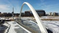 Aerial View of Des Moines, Iowa Skyline Royalty Free Stock Photo