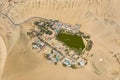 Aerial view of the desert oasis of Huacachina near the city of Ica in Peru Royalty Free Stock Photo