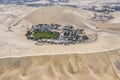 Aerial view of the desert oasis of Huacachina near the city of Ica in Peru Royalty Free Stock Photo