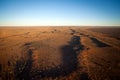 Aerial View of Desert Outback Australia at Sunset Royalty Free Stock Photo