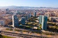 Aerial view of Diagonal Mar i el Front Maritim del Poblenou, Barcelona