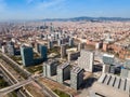 Aerial view of Diagonal Mar i el Front Maritim del Poblenou, Barcelona