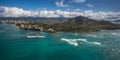 Aerial View Diamond Head and Waikiki Royalty Free Stock Photo