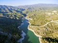 Aerial view of Diarizos river, Cyprus Royalty Free Stock Photo