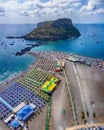 Aerial view of the Dino Island, Praia a Mare, Italy