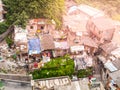 Aerial view of dirty city slum in Chongqing, China