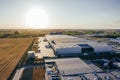 Aerial view of the distribution center.