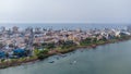 Aerial view of the District of La Punta, located in Callao Royalty Free Stock Photo