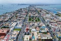 Aerial view of the District of La Punta, located in Callao Royalty Free Stock Photo
