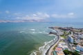 Aerial view of the District of La Punta, located in Callao Royalty Free Stock Photo