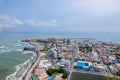 Aerial view of the District of La Punta, located in Callao Royalty Free Stock Photo