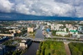 Aerial view of the district of the Museum of World Ocean in Kaliningrad