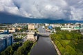 Aerial view of the district of the Museum of World Ocean